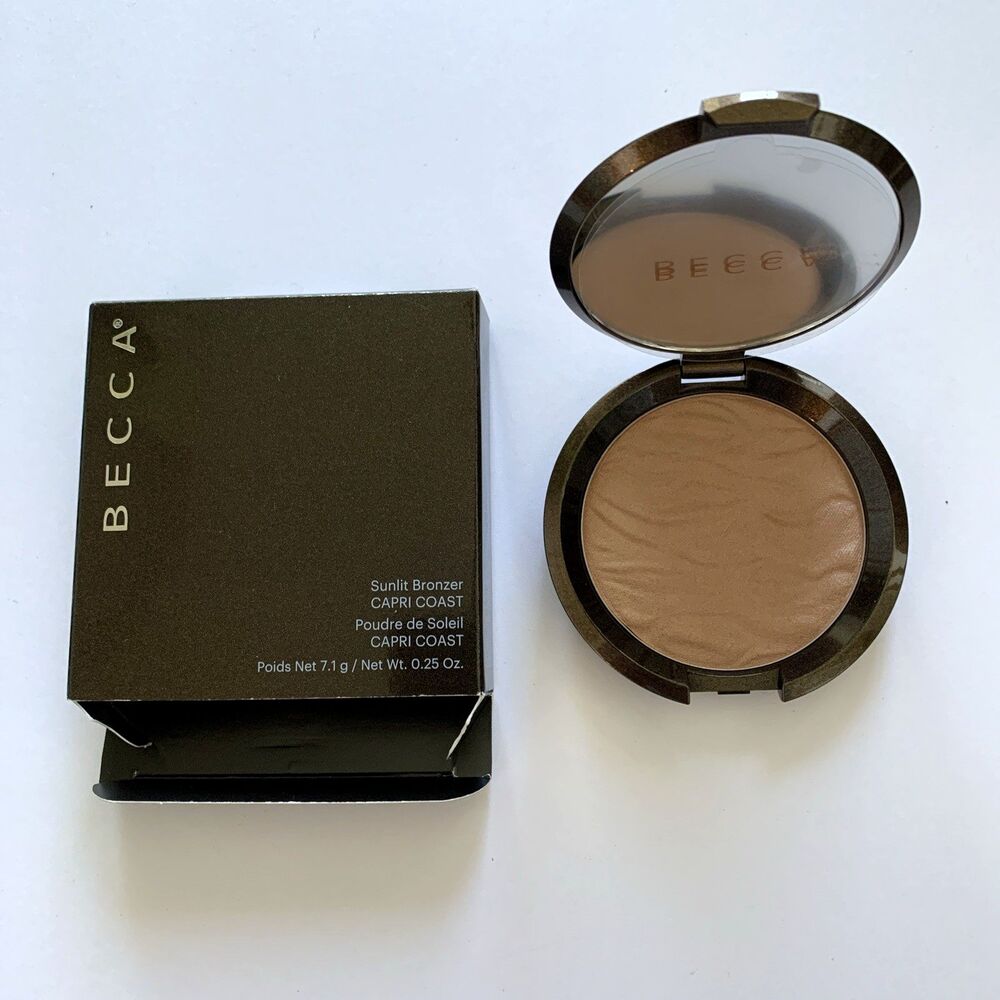 NEW Becca Sunlit Bronzer CAPRI COAST Compact Powder Full Size 0.25 oz